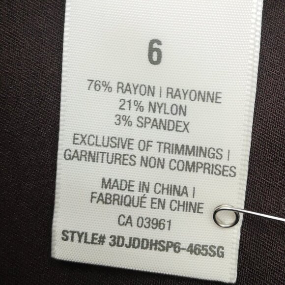 Denver Hayes Ladies Size 6 Dark Brown Pull On Style Capri Pants - Picture 4 of 9